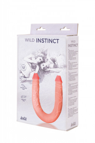 Двухголовый гнущийся фаллоимитатор Wild Instinct