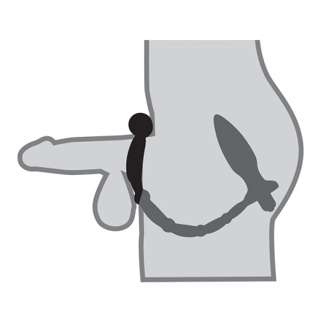 Пробка анальная эрекционное кольцо с вибрацией Ass-Kicker with Cockring