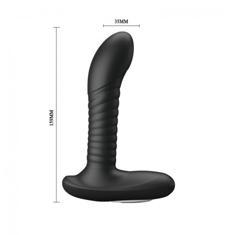 Эргономичный вибромассажер с функцией римминга Merlin