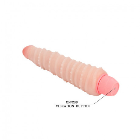 Гибкий вибратор с ребристой поверхностью Baile
