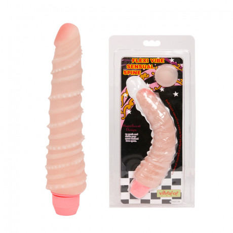 Гибкий вибратор с ребристой поверхностью Baile