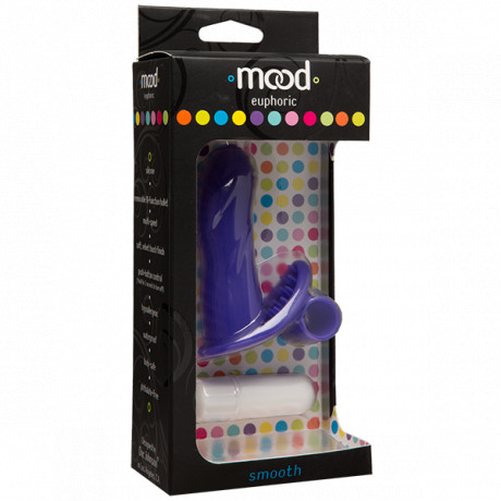 Мягкая силиконовая вибро насадка на палец Mood Euphoric Smooth 