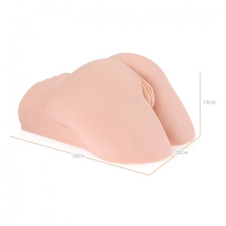 Вибромастурбатор полуторс с двумя дырочками Hera RealHip with vibration