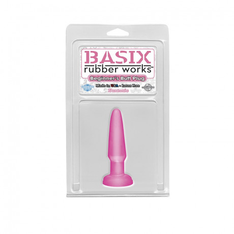 Небольшая анальная пробка Basix Rubber Works Beginner's Butt Plug