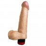Мультискоростной реалистичный вибратор с мошонкой HUMAN COPY 7,3