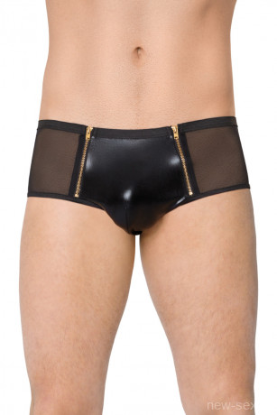 Мужские прозрачные шорты с замками черного цвета SoftLine Collection