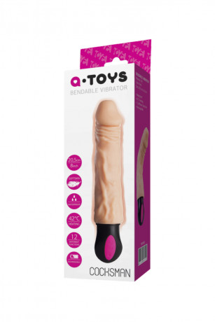 Реалистичный вибратор 21 см Cocksman с подогревом