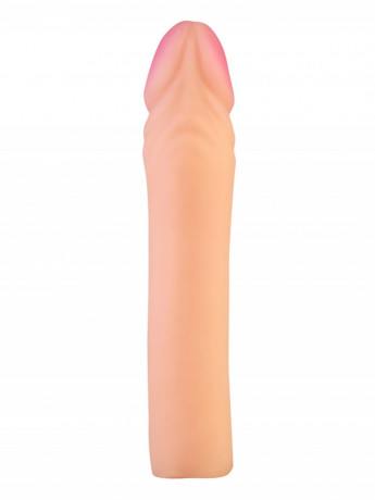 Реалистичная телесная насадка на пенис из нежной и эластичной киберкожи