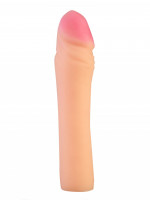 Реалистичная телесная насадка на пенис из нежной и эластичной киберкожи