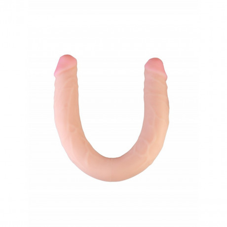 Двусторонний фаллоимитатор реалистик с рельефной поверхностью