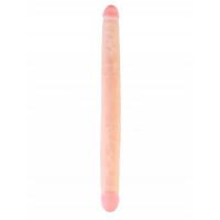 Двусторонний фаллоимитатор реалистик с рельефной поверхностью