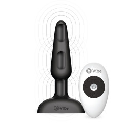 Черная анальная пробка с 3 моторами B-Vibe Trio Plug