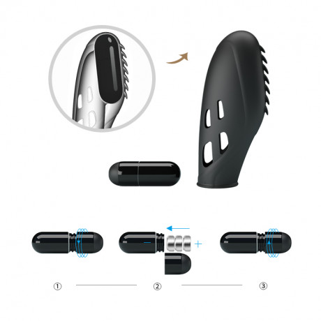 Вибронасадка на палец с мини-язычками Gilo