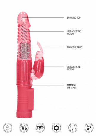 Женский вибратор кролик с функцией ротации и пульсации Rotating Rabbit