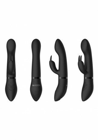 Набор из трех взаимозаменяемых насадок для вибратора и маски для глаз с пуховкой Pleasure Kit 6