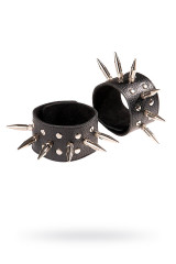 Напульсники из натуральной кожи с длинными шипами