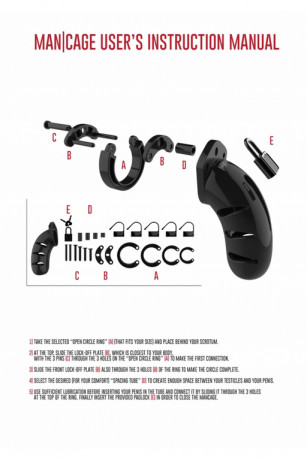 Пояс верности для мужчин с 3-мя кольцами Cock Cage Model 09 Chastity