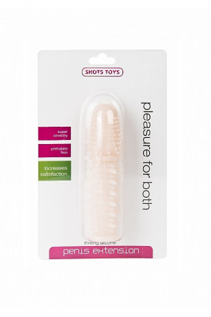 Насадка на пенис из силикона Thrilling Silicone Penis Extension Flesh
