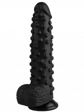 Анальный фаллос с точечной текстурой на присоске