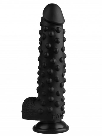 Анальный фаллос с точечной текстурой на присоске