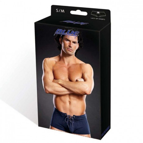 Темно-синие боксеры на шнуровке BLM004-NBLU L/XL