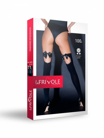 Элегантные чулки с бантиком и стразами