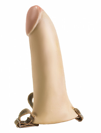 Пустотелая насадка на резинках для пениса