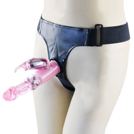 Страпон с вибрирующей насадкой