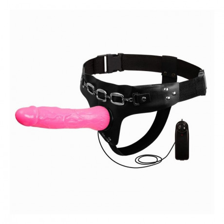 Женский страпон с вибратором на трусиках Adjustable elastic Harness