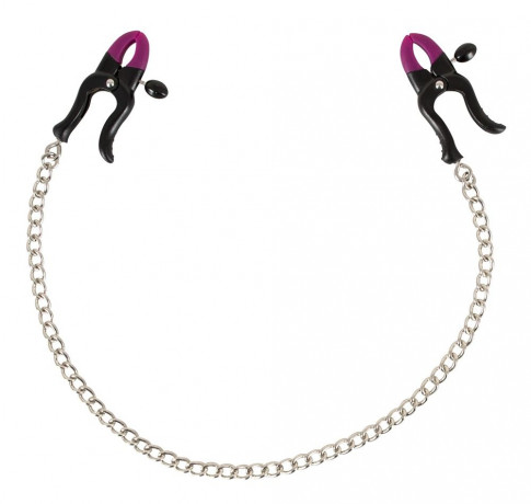 Зажимы на соски на цепочке Silicone Nipple Clamps