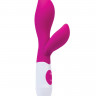 Вибратор из нежного силикона с 10 режимами вибрации и клиторальным отростком Lilu