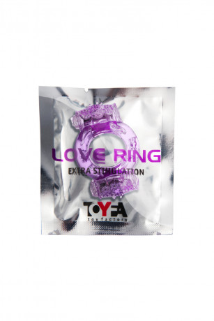 Эрекционное кольцо на пенис с двойной вибрацией TOYFA