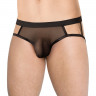Черные мужские трусы из сетки с открытой попкой SoftLine Collection