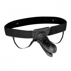 Вибрирующий полый фаллоимитатор с двойным проникновением Lux Fetish