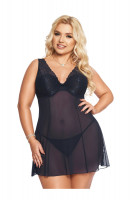 Эротичная комбинация из прозрачной сетки Berta XL