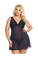 Эротичная комбинация из прозрачной сетки Berta XL