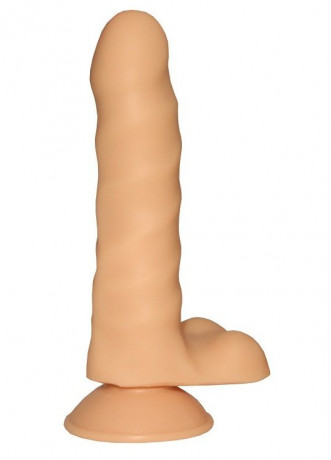 Фаллоимитатор с мошонкой на присоске