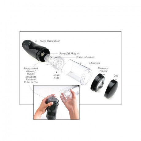 Автоматический многофункциональный мастурбатор ротик с подсветкой Mega-Bator