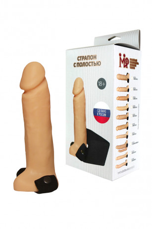 Страпон с полостью для полового члена номер 1 DD