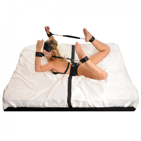 Набор для бондажа с резинками для кровати Bondage Belt Restraint System