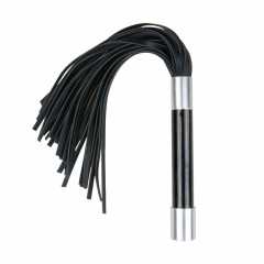 Аккуратная черная плетка с жесткой ручкой Flogger With Metal Grip