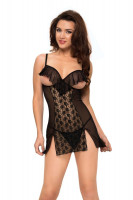 Ночная сорочка из мягкого тюля в сочетании с ажурным кружевом Lilith