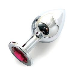 Анальное украшение с кристалом среднего размера