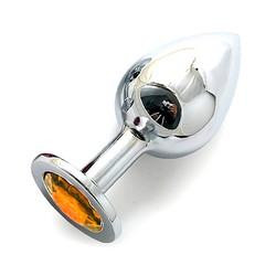 Анальное украшение с кристалом среднего размера