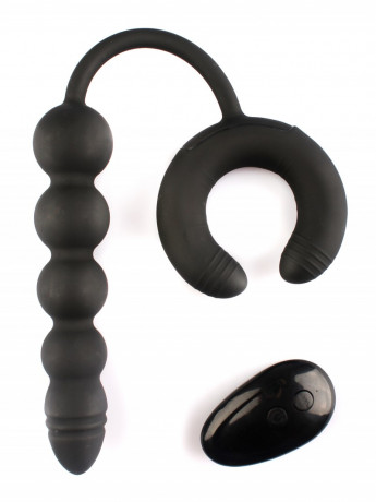 Анальный вибростимулятор с эрекционным кольцом
