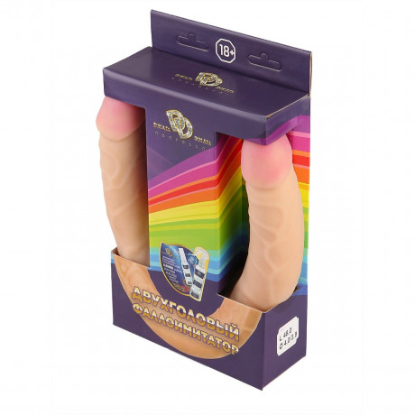 Двусторонний большой фаллоимитатор из киберкожи