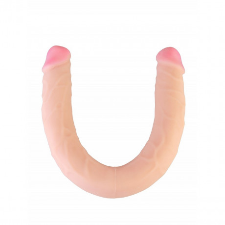 Двусторонний большой фаллоимитатор из киберкожи