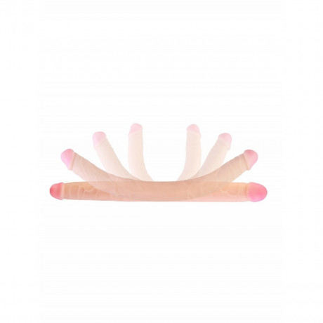 Двусторонний большой фаллоимитатор из киберкожи