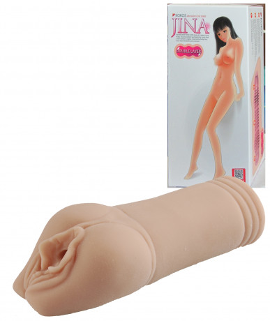 Компактный мастурбатор вагина с прямым ребристым тоннелем Jina