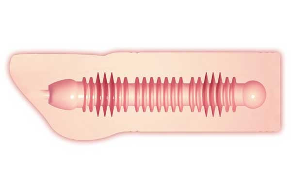 Компактный мастурбатор вагина с прямым ребристым тоннелем Jina